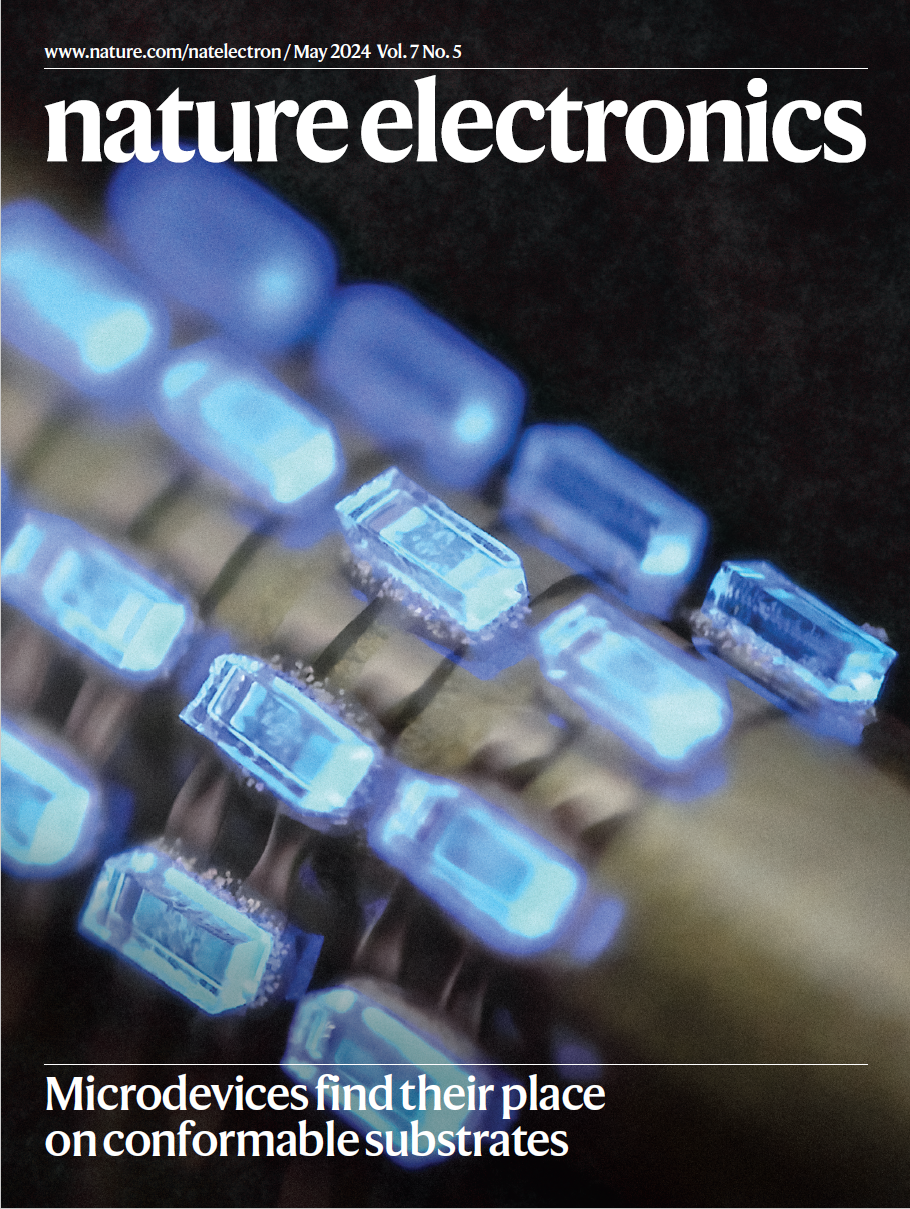 Cover image of work in Nature Electronics