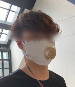 음성 틱장애 환자를 위한 노이즈 캔슬링 마스크